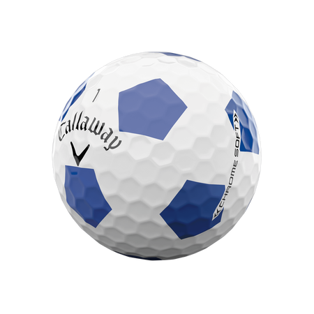 Limited Edition Chrome Soft Truvis Team Colors Blue and White Golf Balls