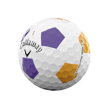 Limited Edition Chrome Soft Truvis Team Colors Purple and Yellow Golf Balls